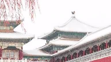 4K故宫古风雪景意境背景视频视频的预览图